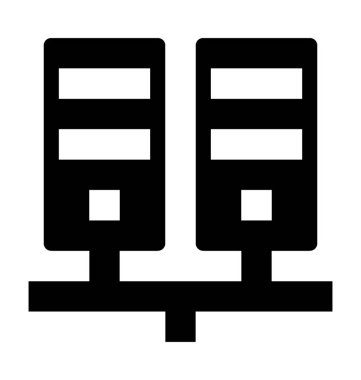 Sunucu Düz Vektör Simgesi