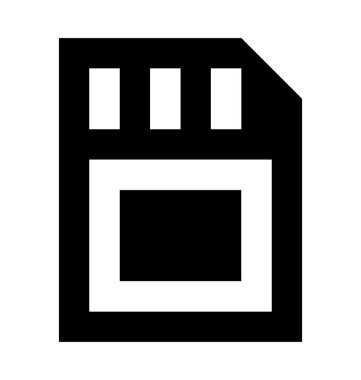 Bellek Kartı Düz Vektör Simgesi