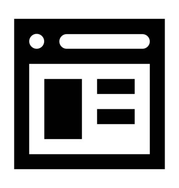 tarayıcı düz vektör simgesi