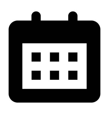 Takvim Düz Vektör Simgesi