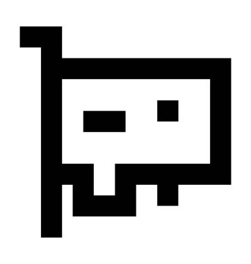 Ses kartı düz vektör simgesi