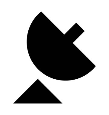 Uydu çanağı düz vektör simgesi