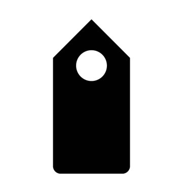 Etiketi düz vektör simgesi