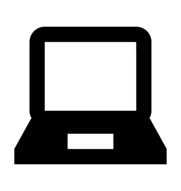 Laptop Düz Vektör Simgesi
