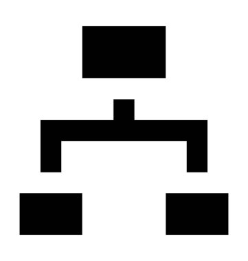 hiyerarşi düz vektör simgesi