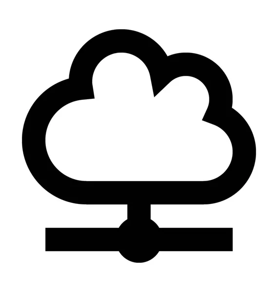 Cloud Network Icono Vector Plano — Archivo Imágenes Vectoriales