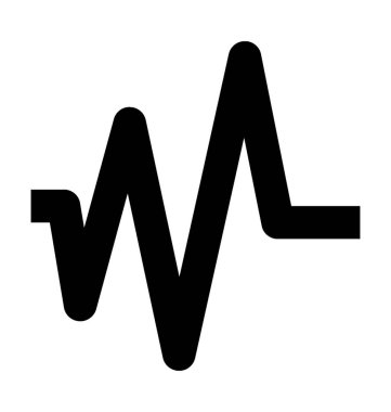 Yaşam çizgisi düz vektör simgesi