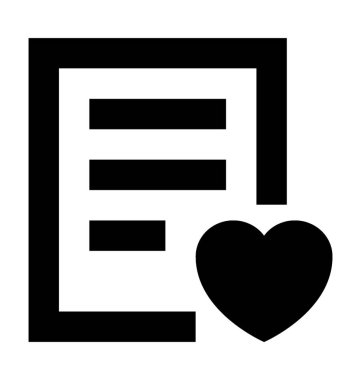 EKG rapor düz vektör simgesi