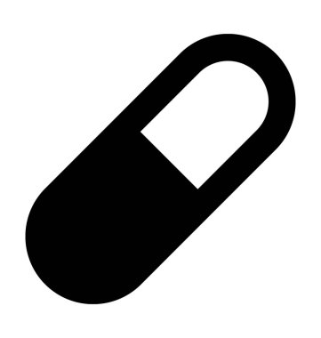 kapsül düz vektör simgesi