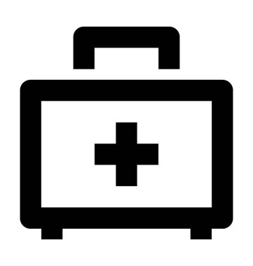 İlk yardım düz vektör simgesi