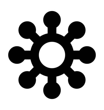 Molekül düz vektör simgesi