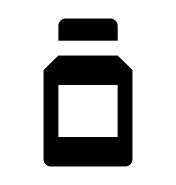 Tıp kavanoz düz vektör simgesi