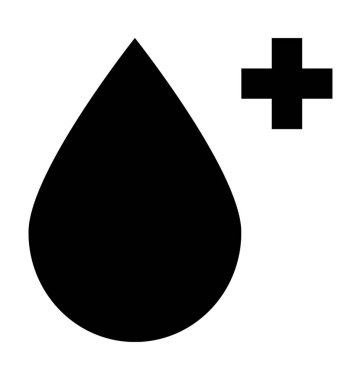 Kan Bankası düz vektör simgesi