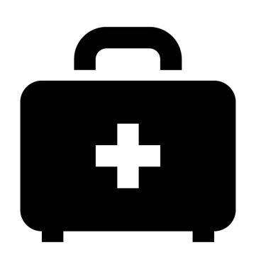 İlk yardım düz vektör simgesi