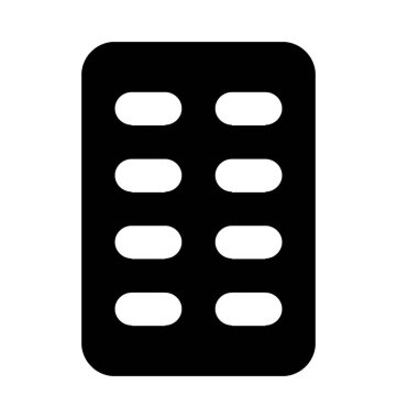 Hapları şerit düz vektör simgesi