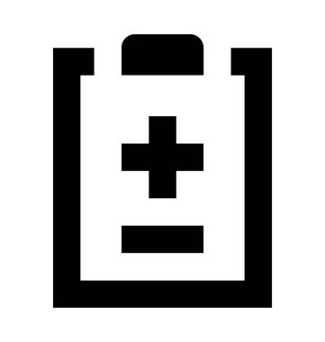 Tıbbi rapor düz vektör simgesi