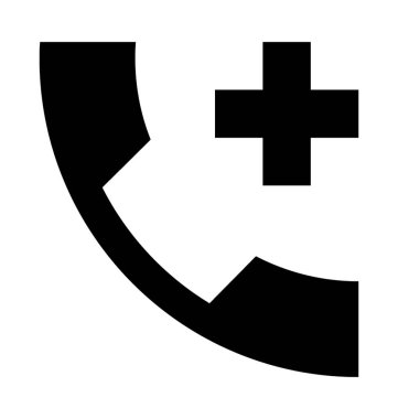 Hastane yardım hattı düz vektör simgesi