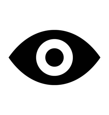 Göz Düz Vektör Simgesi