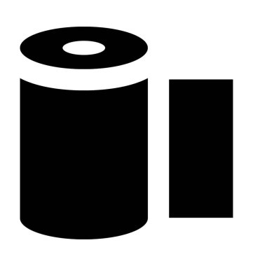 Doku Roll düz vektör simgesi 