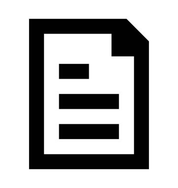 belge düz vektör simgesi