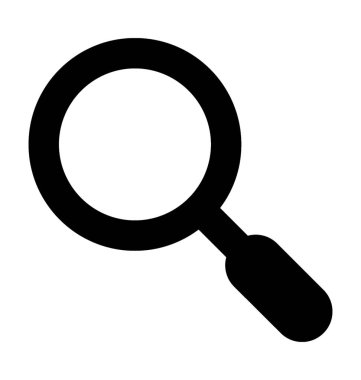 Büyüteç düz vektör simgesi