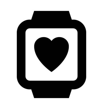 Kalp atışı izle düz vektör simgesi