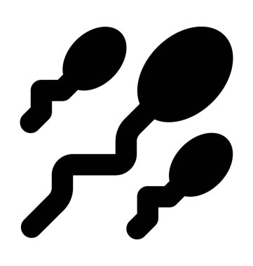 Spermlerinin düz vektör simgesi