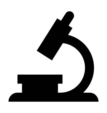 mikroskop düz vektör simgesi