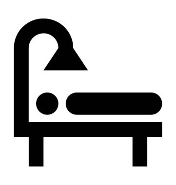 Sedye düz vektör simgesi