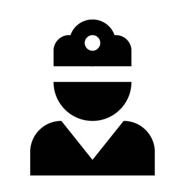 Doktor düz vektör simgesi