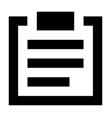 Tıbbi rapor düz vektör simgesi