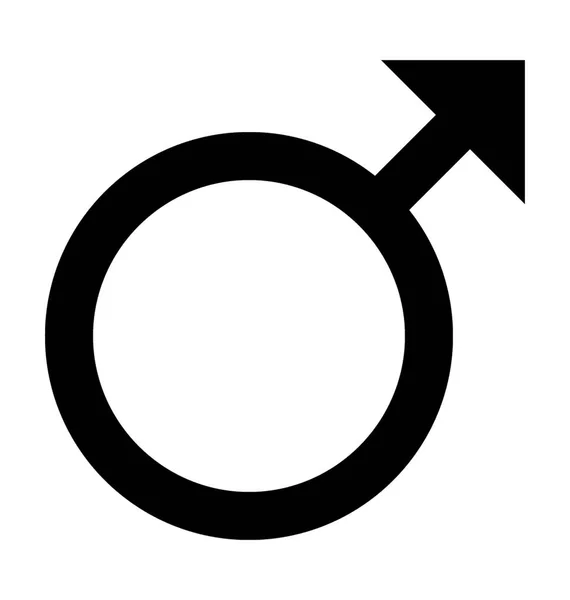 Sexo Masculino Flat Vector Icon — Vetor de Stock