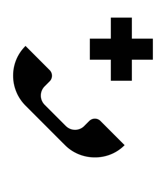 Ziekenhuis Helpline Flat Vector Icon — Stockvector