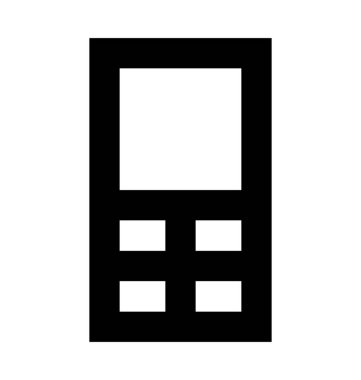 cep telefonu düz vektör simgesi