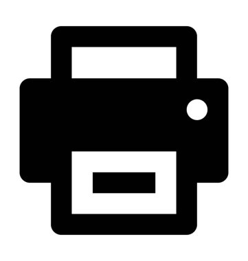 Yazıcı Düz Vektör Simgesi