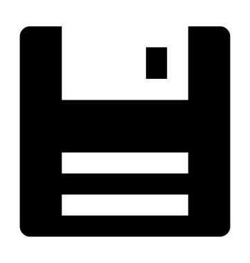 Disket düz vektör simgesi