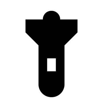 Meşale ışık düz vektör simgesi