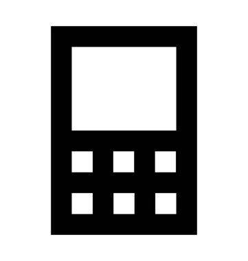 Cep telefon düz vektör simgesi