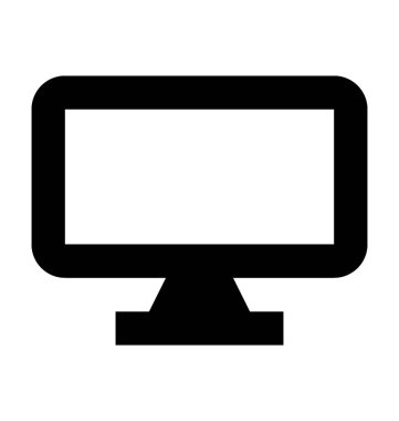 LCD düz vektör simgesi