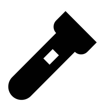 Meşale ışık düz vektör simgesi