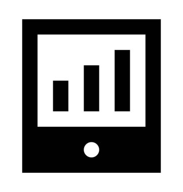 Mobil grafik düz vektör simgesi