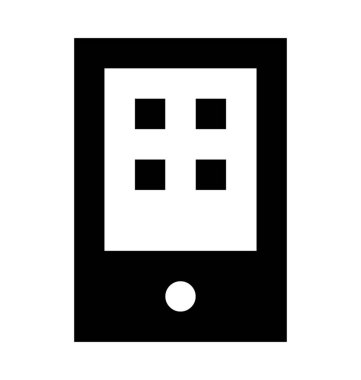 cep telefonu düz vektör simgesi