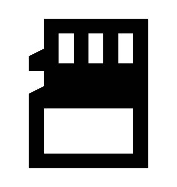 Bellek Kartı Düz Vektör Simgesi