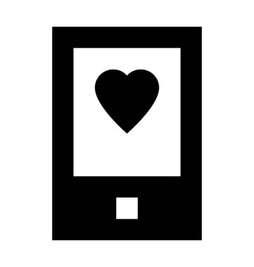 Cep telefon düz vektör simgesi