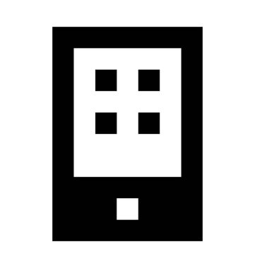 Cep telefon düz vektör simgesi