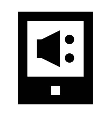 Mobil ses düz vektör simgesi