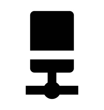 Ağ sunucu düz vektör simgesi