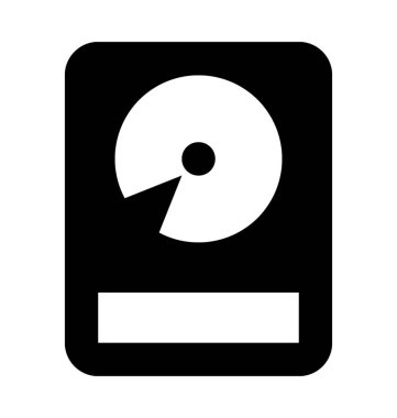 Sabit Disk düz vektör simgesi