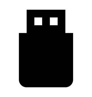 usb düz vektör simgesi