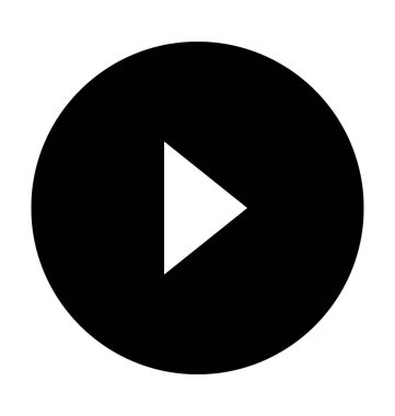 Media Player düz vektör simgesi